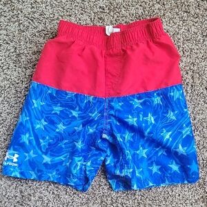 Under Armour Kids Red and Blue Swim Shorts